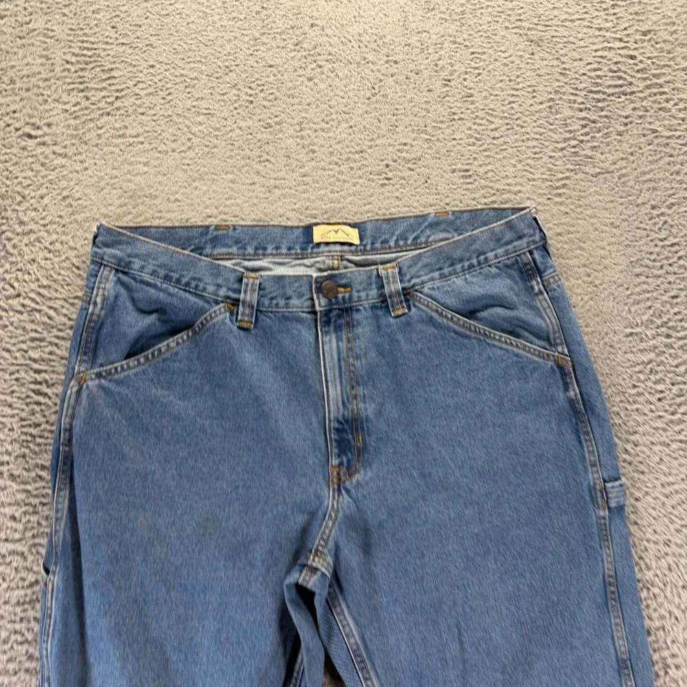 Blue Mountain Jeans Men's 40x30 Cotton Denim Straight Leg Carpenter Workwear